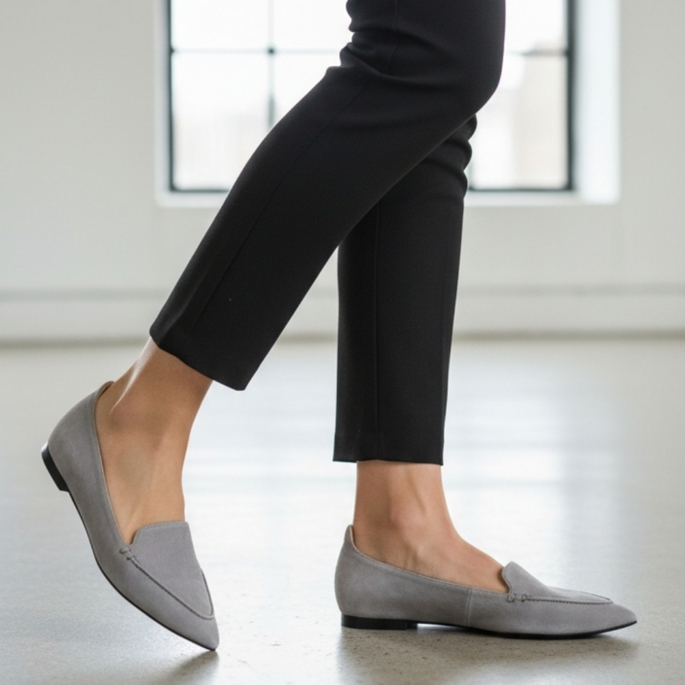 M.Gemi Italian Suede Leather Flat Shoes